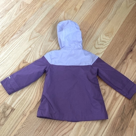 Sketchers rain coat Jacker Size 3T purple patch pockets hooded - Picture 2 of 9